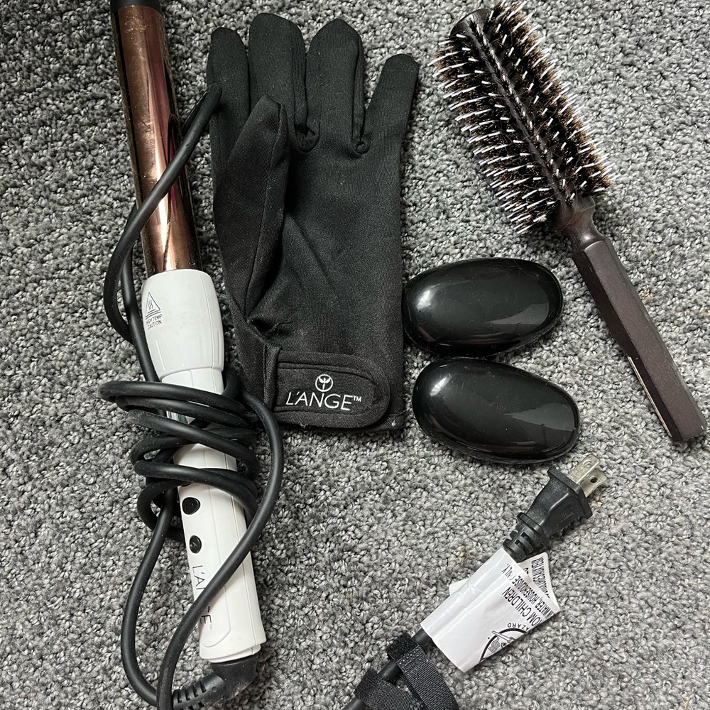 L'ange Hair Styling Set with Curling Wand and Brush
